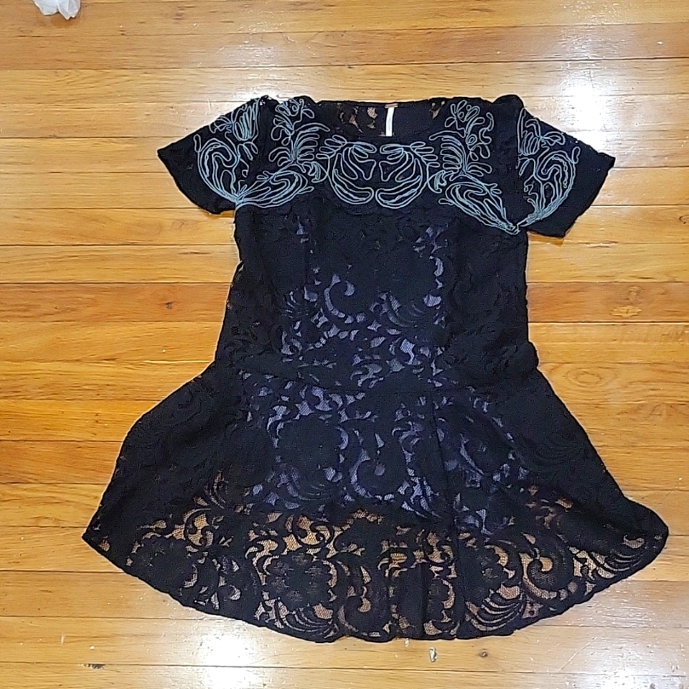 Black Free People lace dress size small